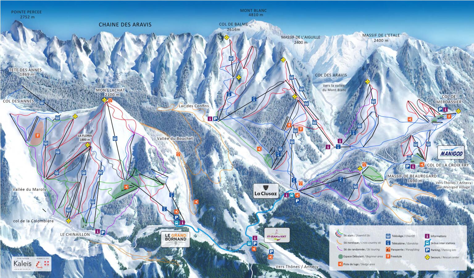 Trail map | La Clusaz